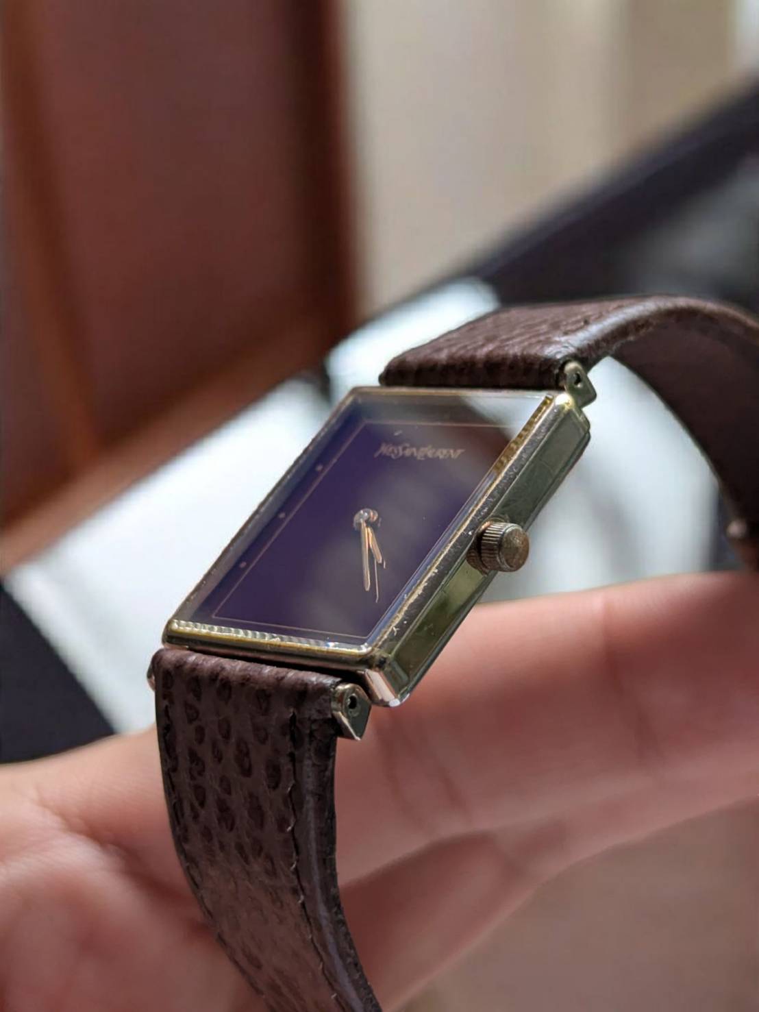 Yves saint Laurent logo watch 
