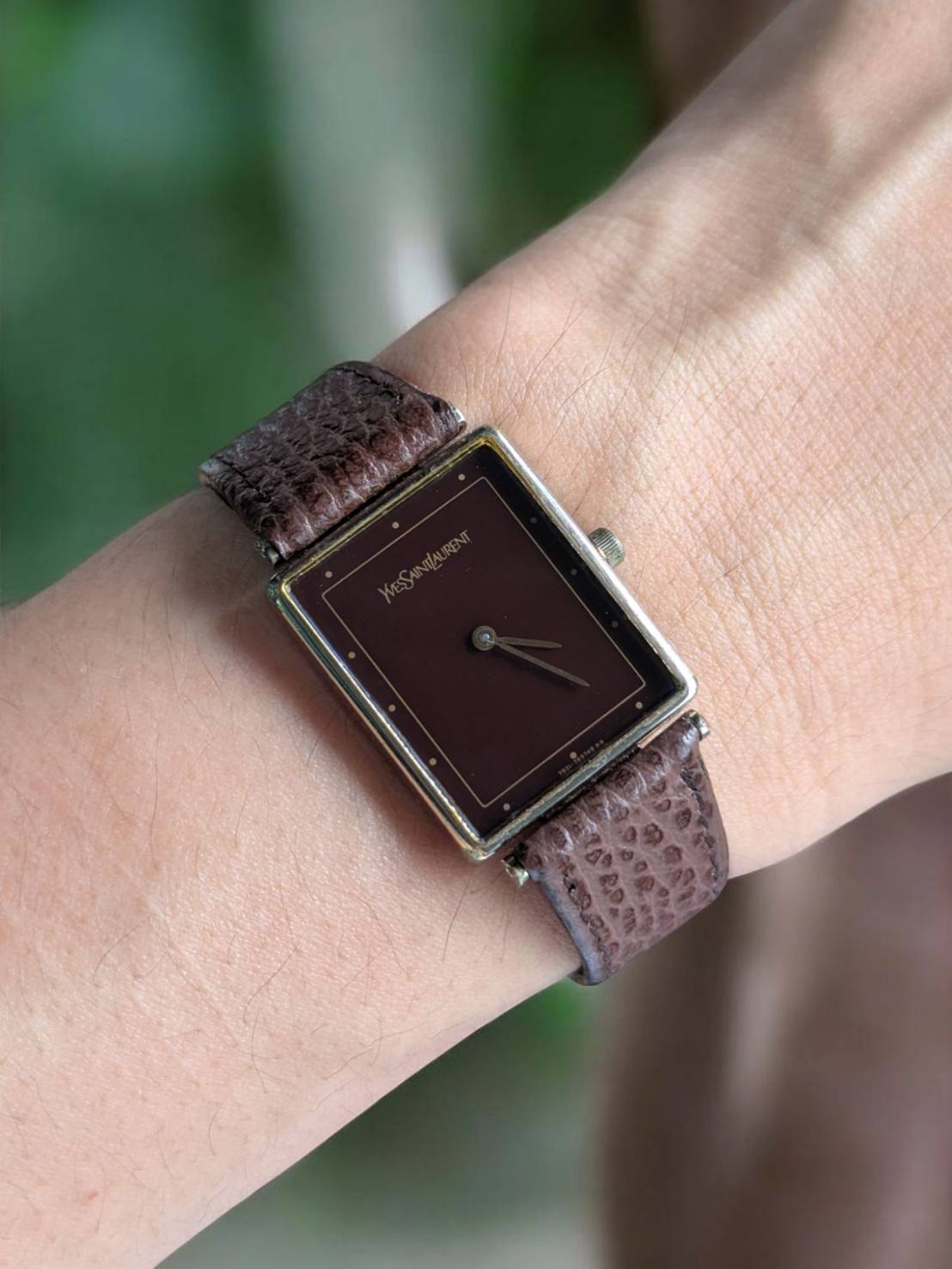 Yves saint Laurent logo watch 
